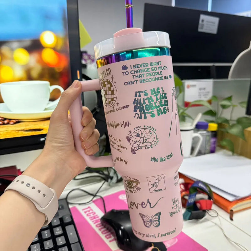 40 Oz Celeb Printed Insulated Tumbler