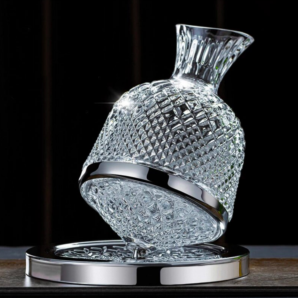 Stylish Rotating Crystal Decanter