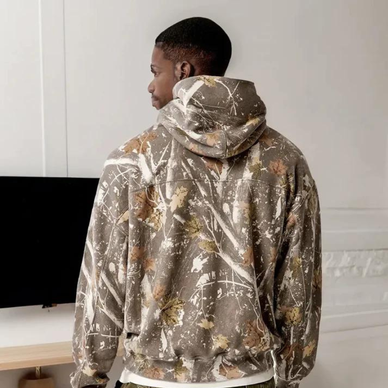 Camo Leaf Printed Hoodies