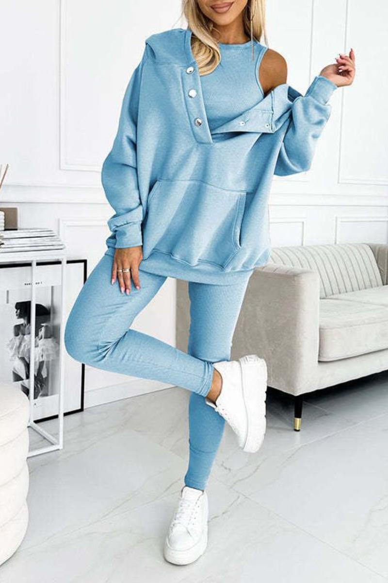 Cozy 3 Piece Matching Hoodie Set