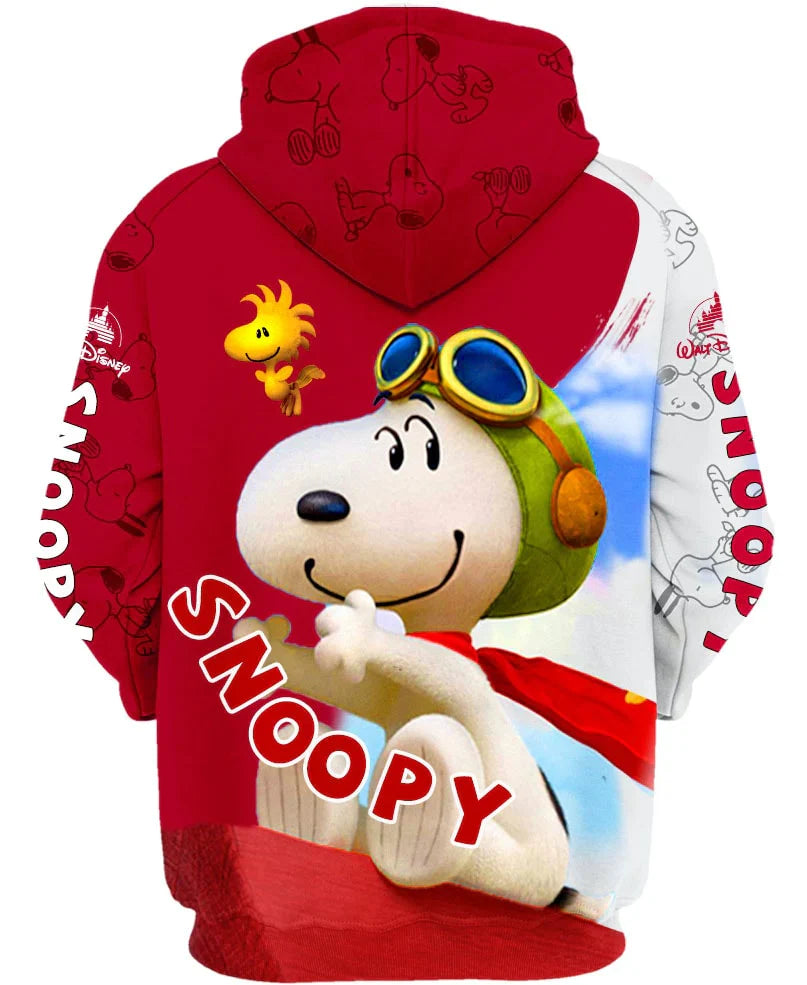 Snoopy Dog Themed Pullover Hoodie