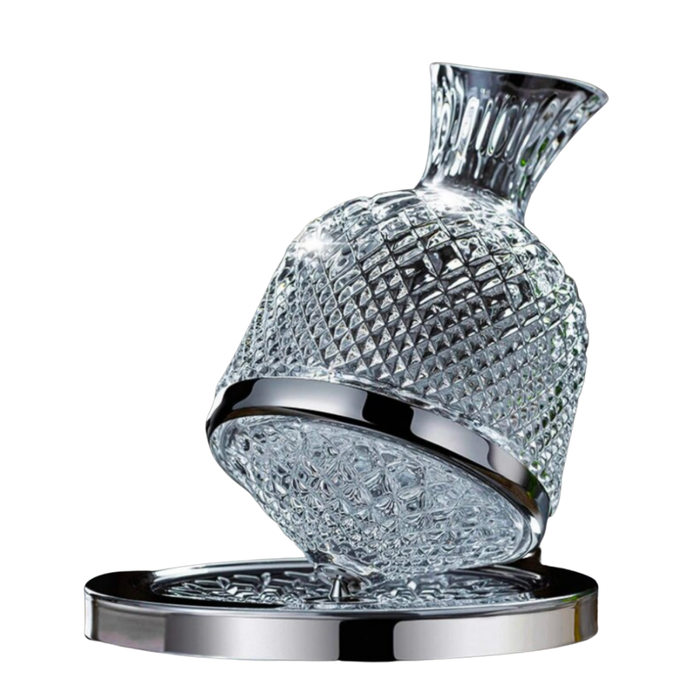 Stylish Rotating Crystal Decanter