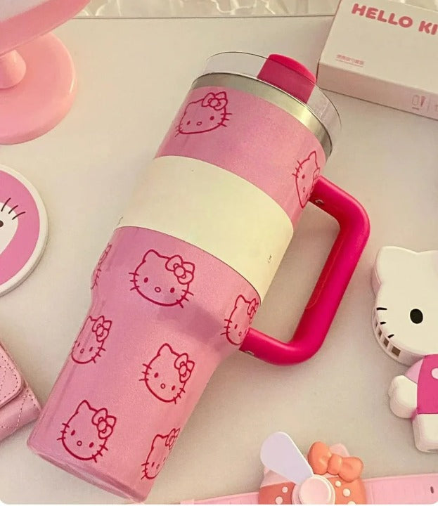 40 Oz Tumbler With Hello Kitty Design
