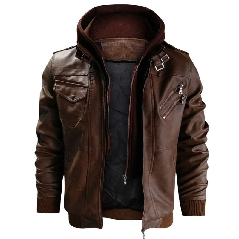 Motorcycle Men Leather Jacket