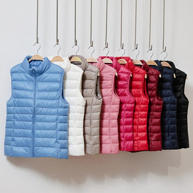Women's Ultra Light Down Vest Sleeveless Padded Jacket