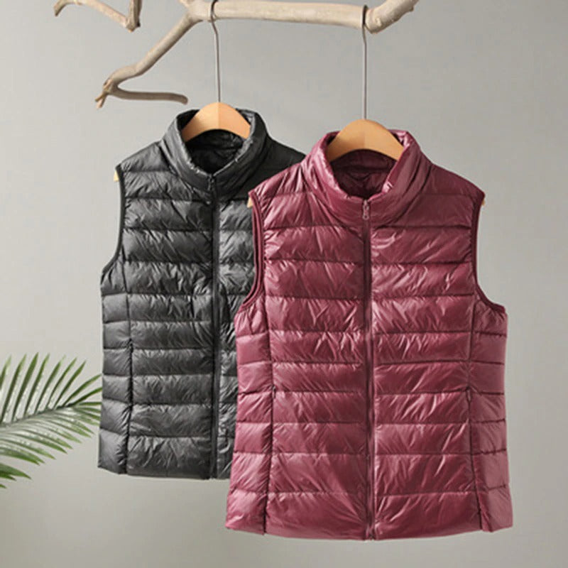 Women's Ultra Light Down Vest Sleeveless Padded Jacket