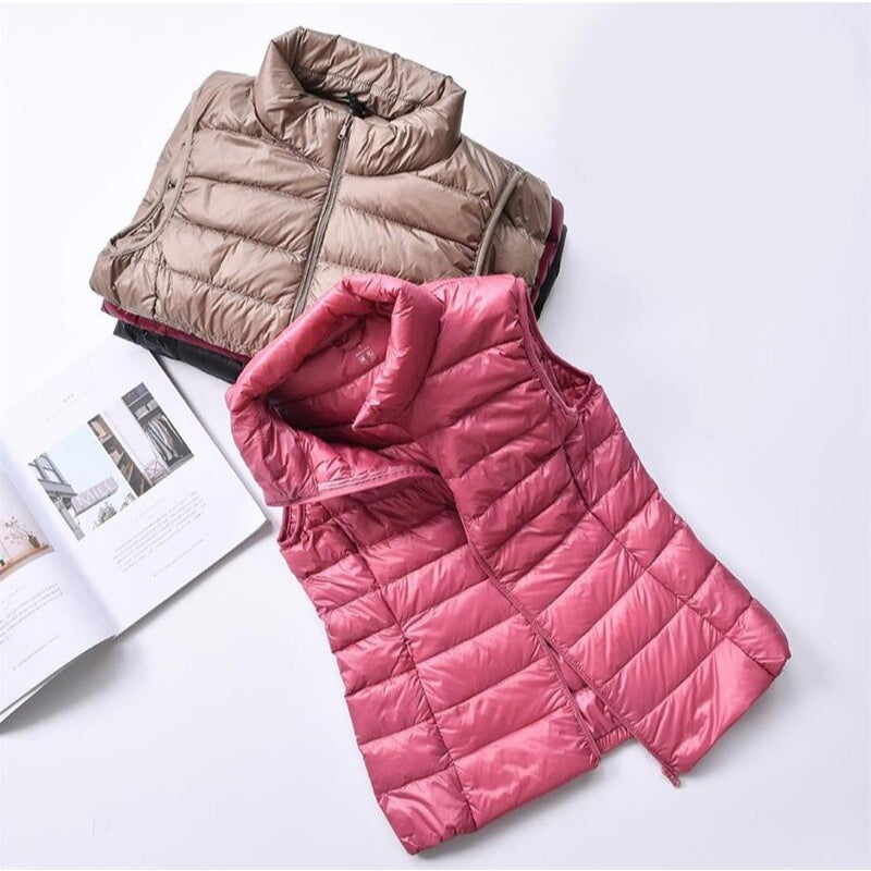 Women's Ultra Light Down Vest Sleeveless Padded Jacket