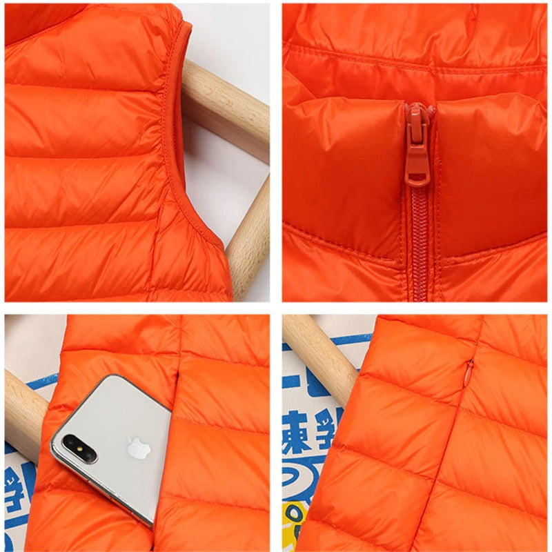 Women's Ultra Light Down Vest Sleeveless Padded Jacket