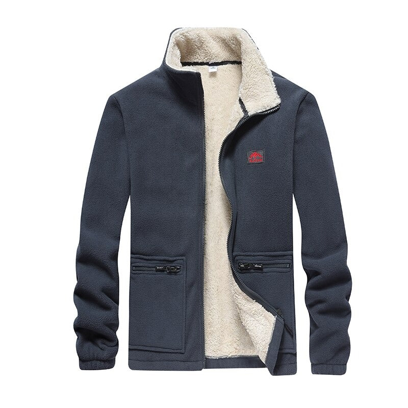 Thick Warm Bomber Winter Fleece Men Jackets
