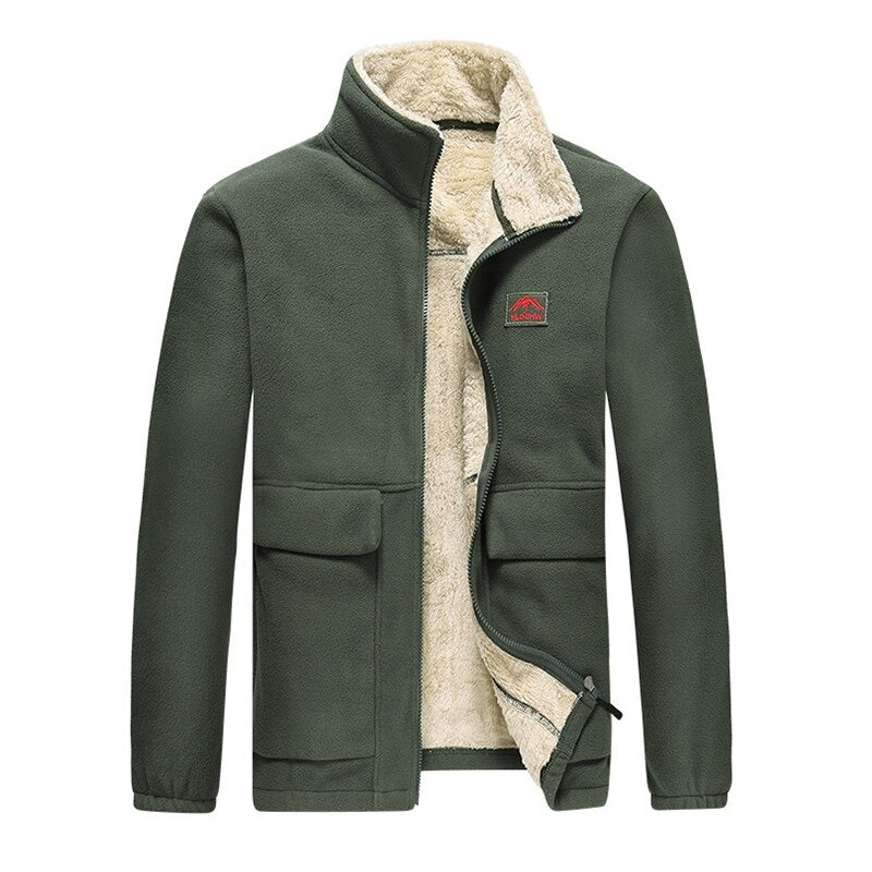 Thick Warm Bomber Winter Fleece Men Jackets