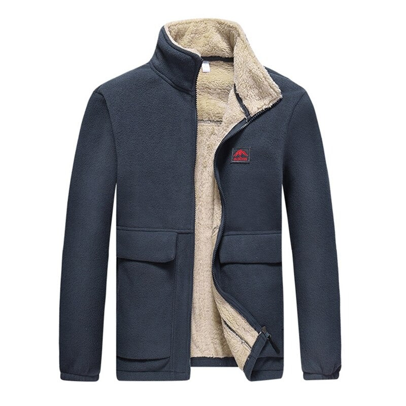 Thick Warm Bomber Winter Fleece Men Jackets