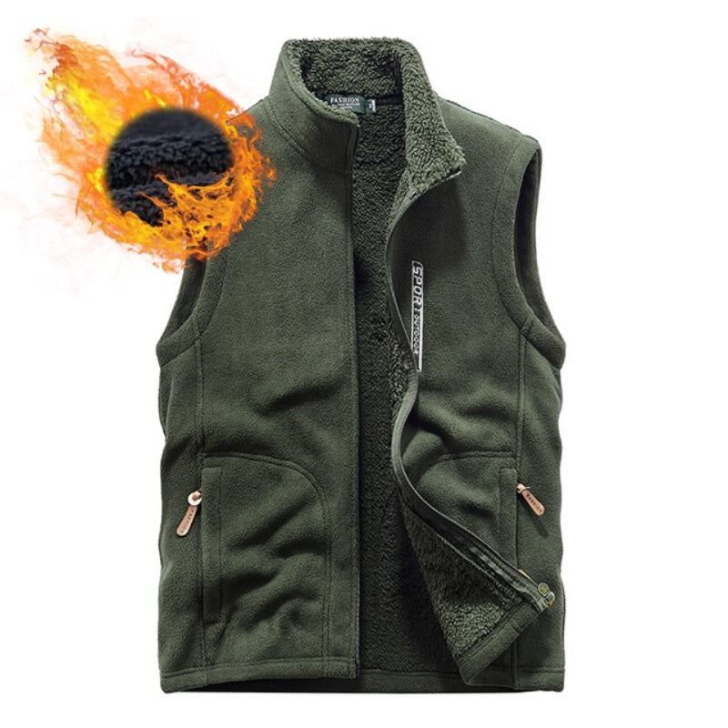 Men's Plus Size Winter Fleece Vest Jacket
