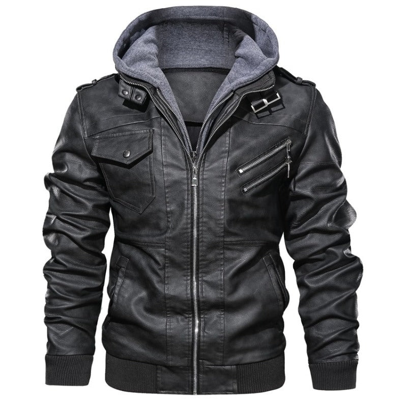 Motorcycle Men Leather Jacket
