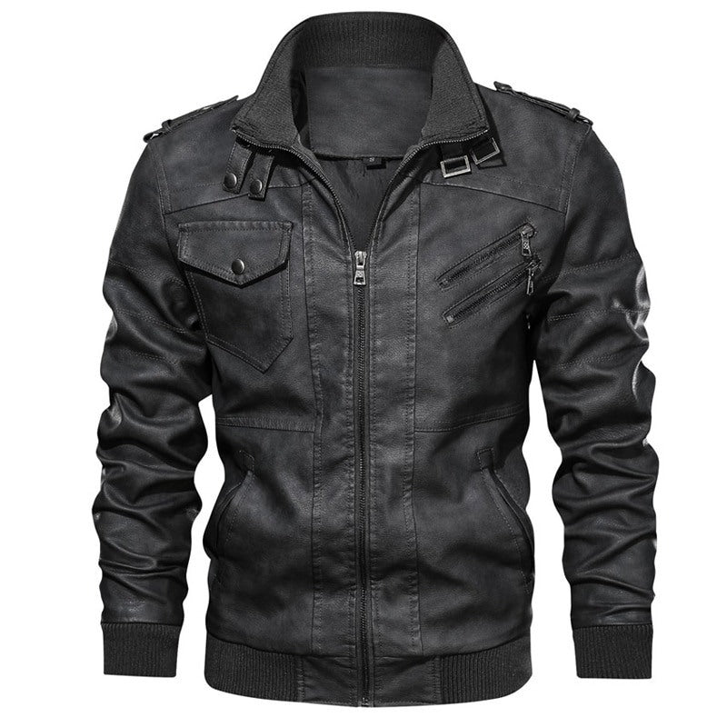 Motorcycle Men Leather Jacket