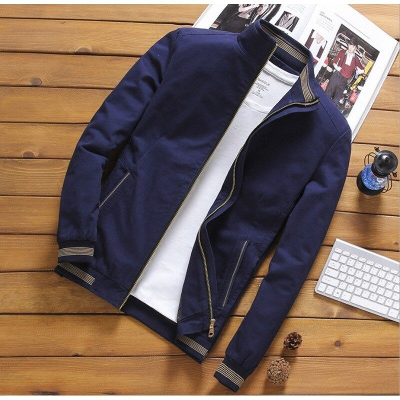 Men's Thick Warm Fleece Bomber Jacket