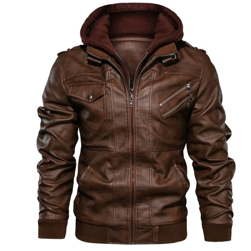 Motorcycle Men Leather Jacket
