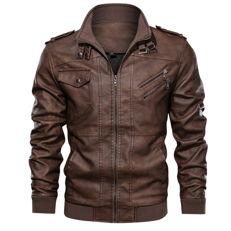 Motorcycle Men Leather Jacket