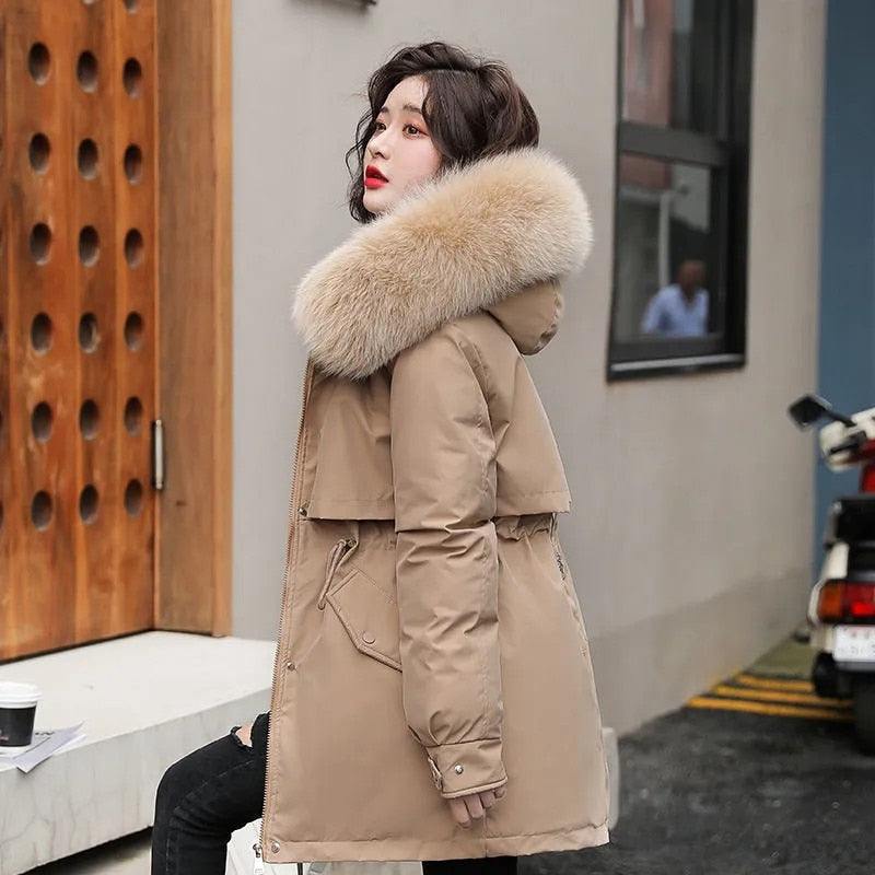 Women's Fur Collar Thick Jacket