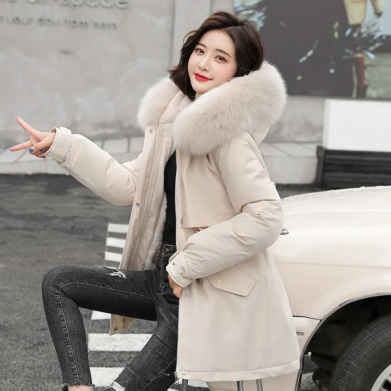 Women's Fur Collar Thick Jacket