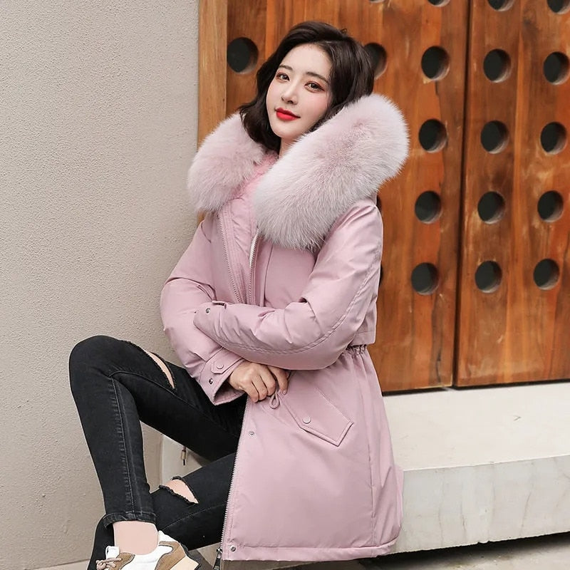 Women's Fur Collar Thick Jacket