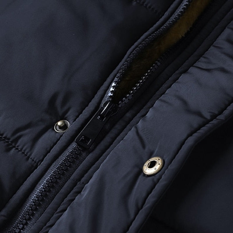 New Winter Windproof Fleece Parkas Jacket For Men