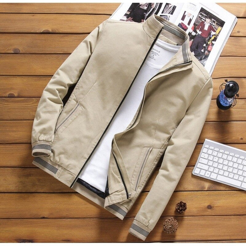 Men's Thick Warm Fleece Bomber Jacket