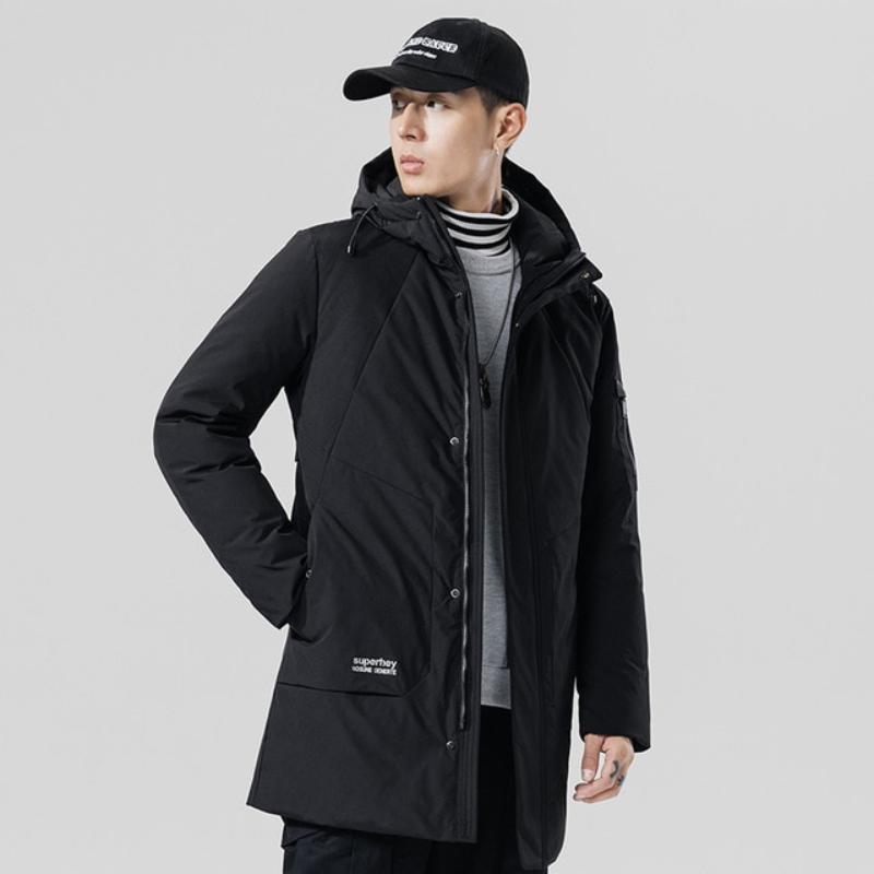 Men's Casual Thick Zipper Down Jacket