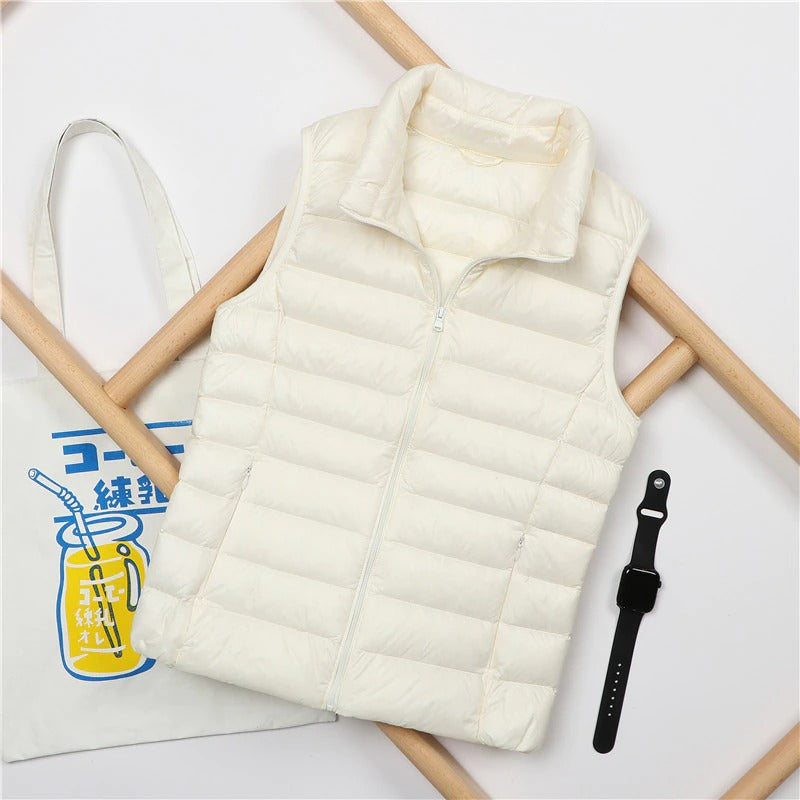 Women's Ultra Light Down Vest Sleeveless Padded Jacket