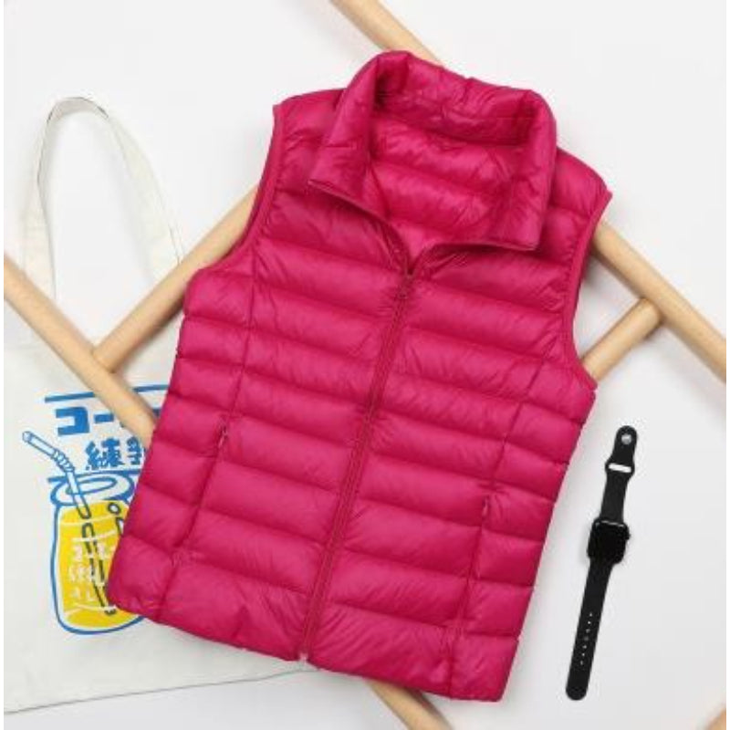 Women's Ultra Light Down Vest Sleeveless Padded Jacket