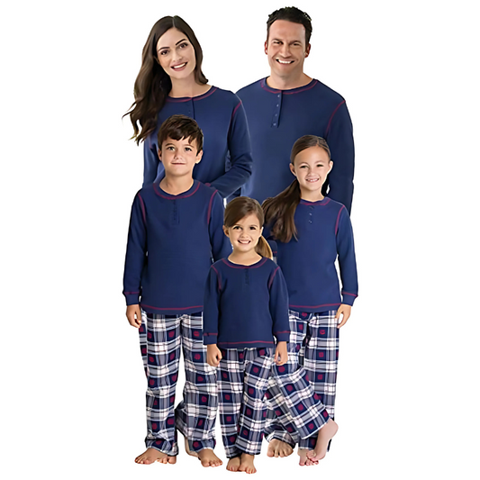 Festive Snowfall Plaid Pajamas Set