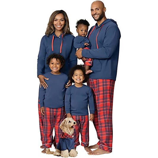 Cozy Plaid Pattern Pajamas