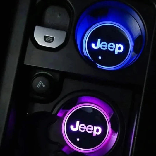 Rechargeable Jeep Car Cup Holder Lights