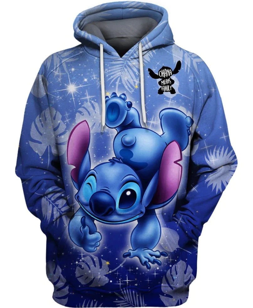 Cartoon Character Printed Oversized Hoodie