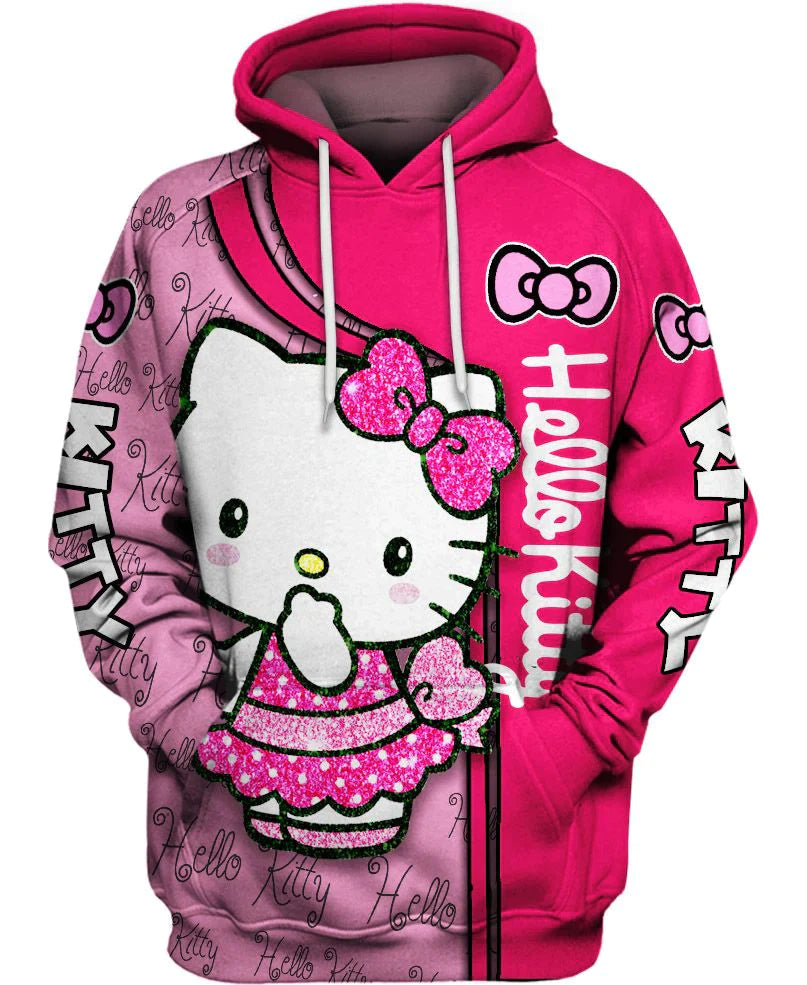 Cartoon Character Printed Oversized Hoodie