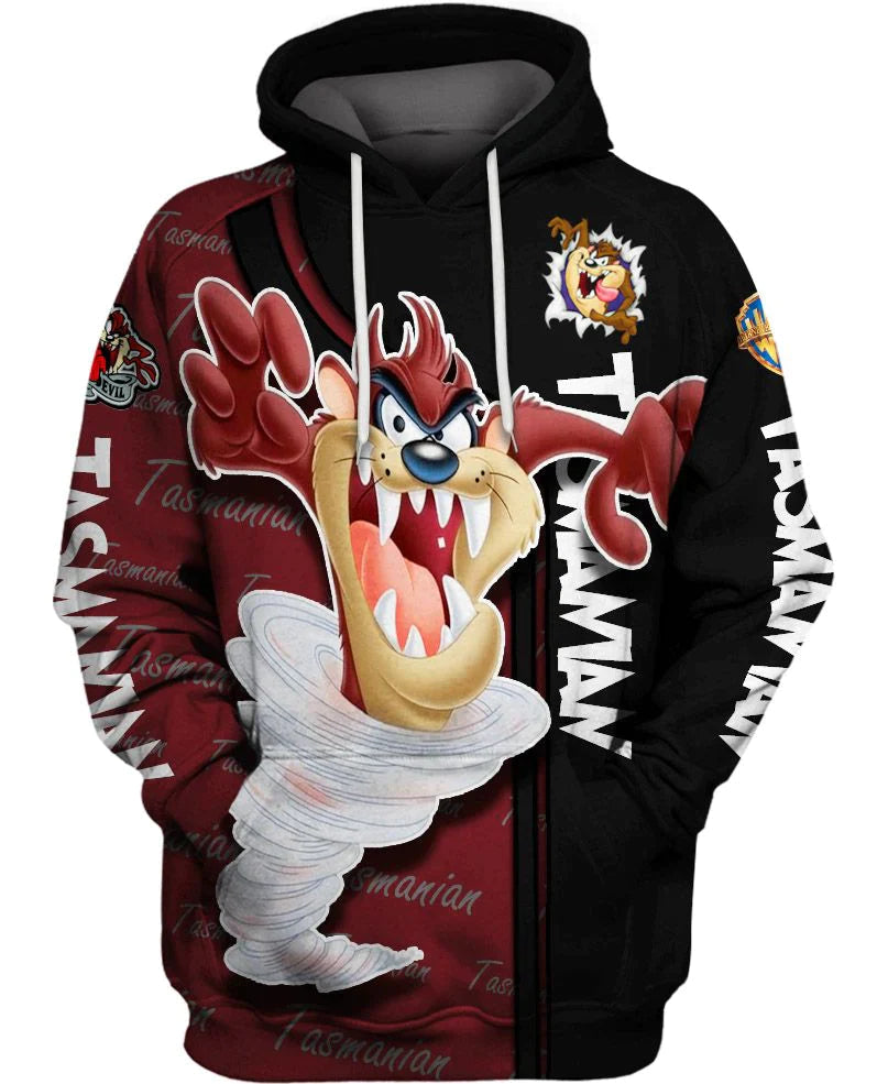 Cartoon Character Printed Oversized Hoodie