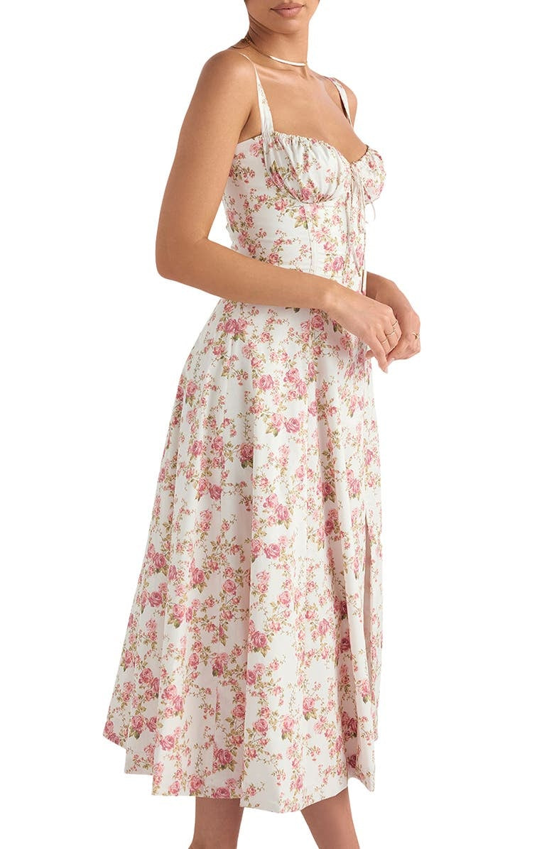 Floral Corset Midi Dress