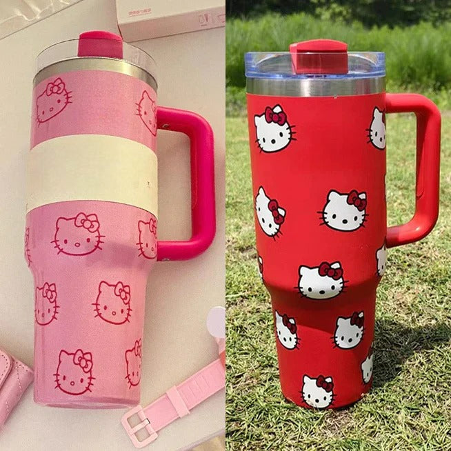 40 Oz Tumbler With Hello Kitty Design