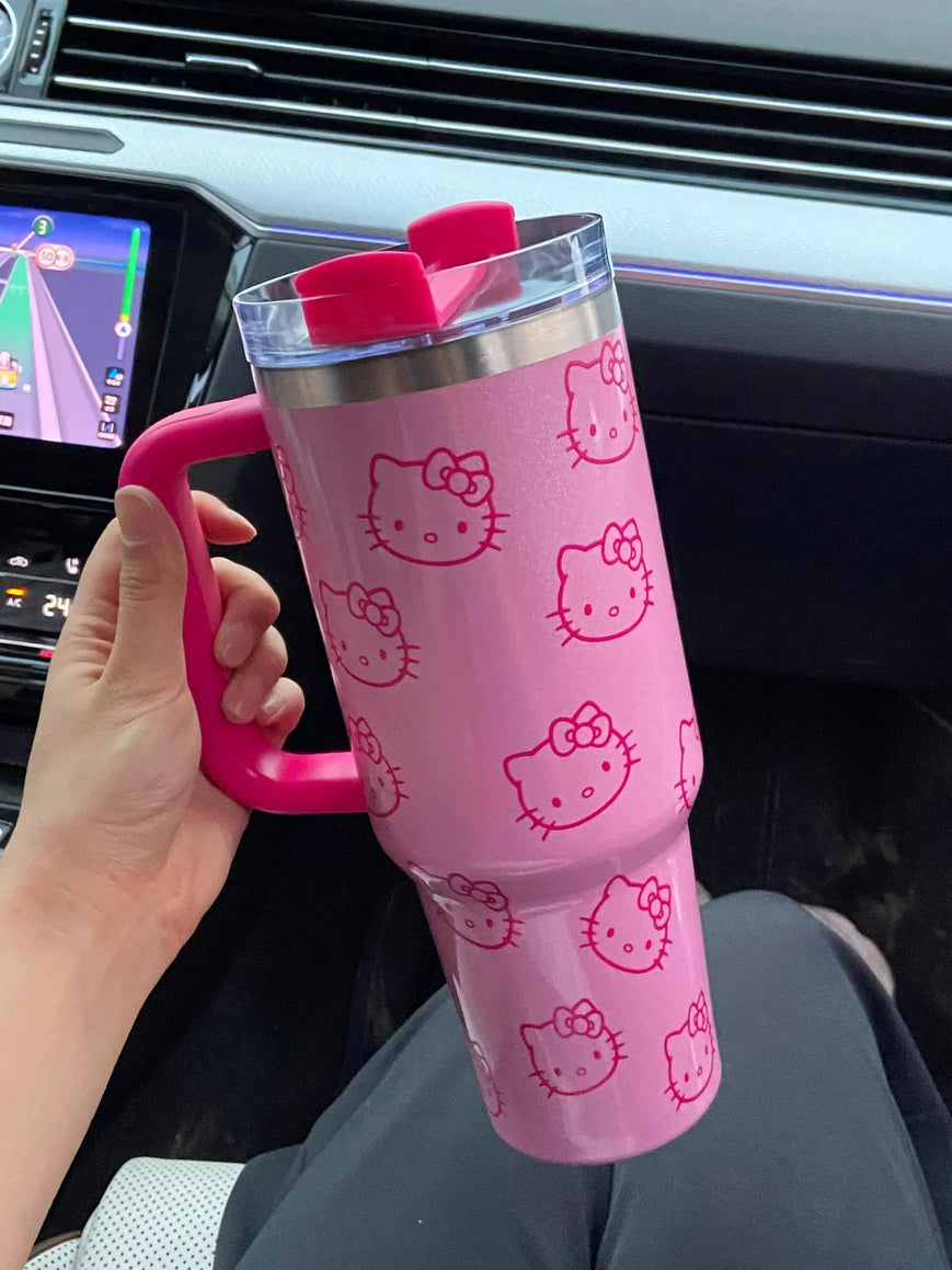 40 Oz Tumbler With Hello Kitty Design