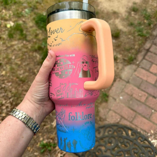 Functional 40 Oz Tumbler With Lid And Straw