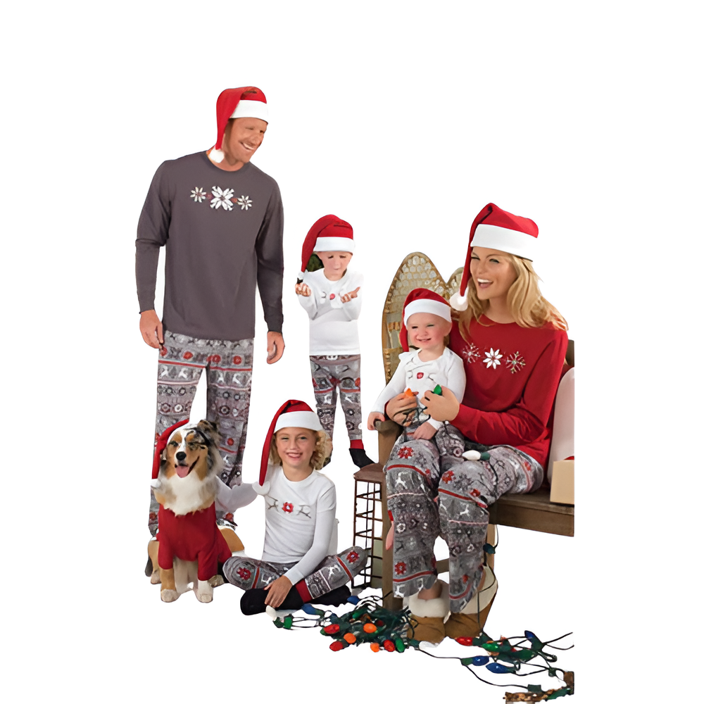 Holiday Pajama Sets with Classic Nordic Patterns