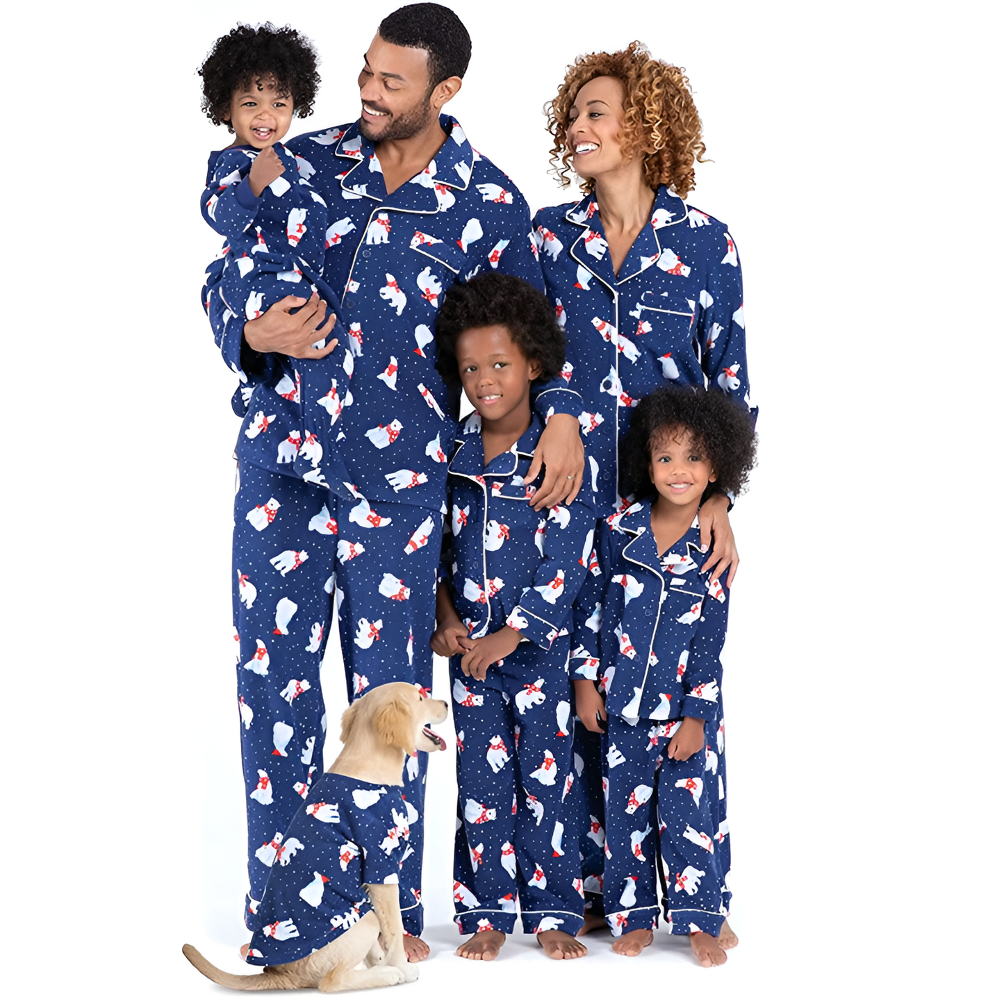 Festive Navy Blue Christmas Pajamas