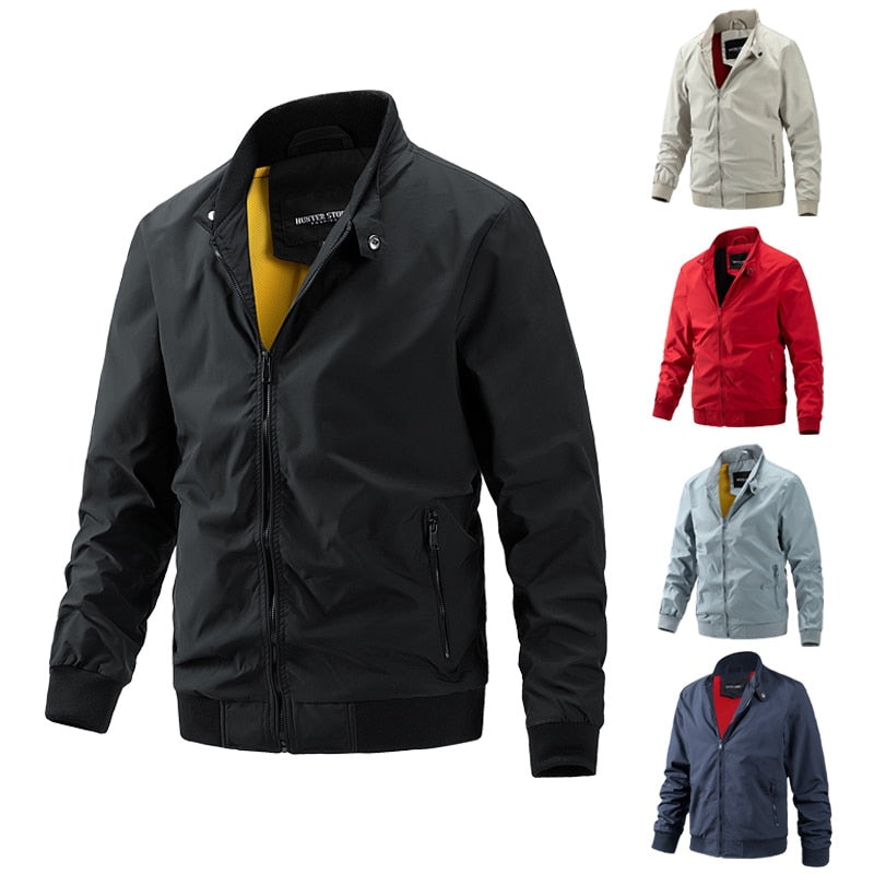 Fashion Solid Waterproof Casual Men Jacket Coat