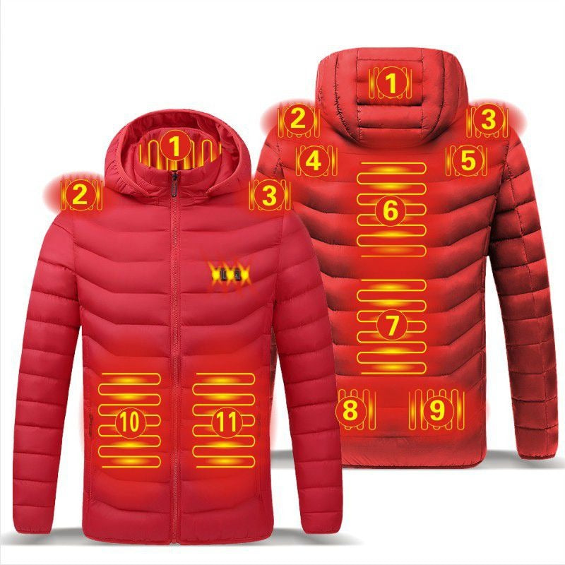 Men's Red Thermostat Heated Jacket