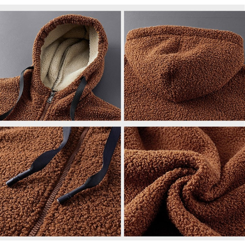 Thick Warm Softshell Fleece Hooded Jacket