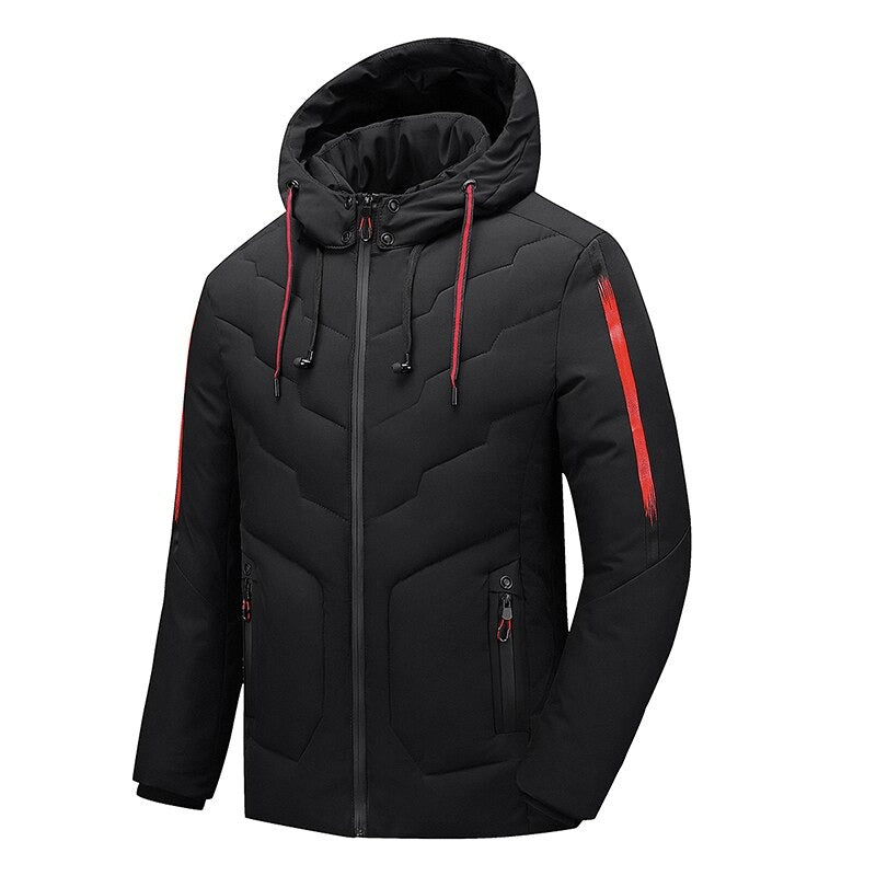 Casual Solid Hooded Jacket For Men