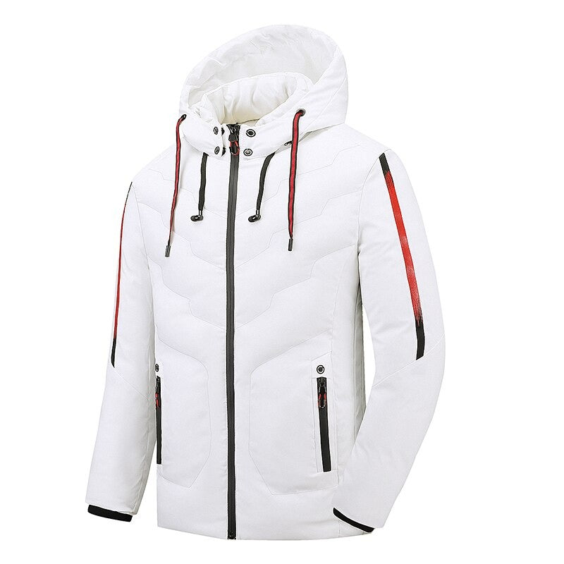 Casual Solid Hooded Jacket For Men