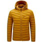 Men's Casual Warm Fleece Waterproof Hooded Parka Coat
