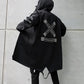 Men Black & White Casual Hooded Jackets