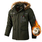 Winter Men's Warm Thick Fleece Hooded Fur Parkas