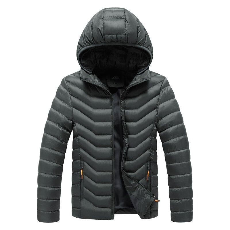 Men's Winter Casual Warm Slim Windproof Parkas Jacket